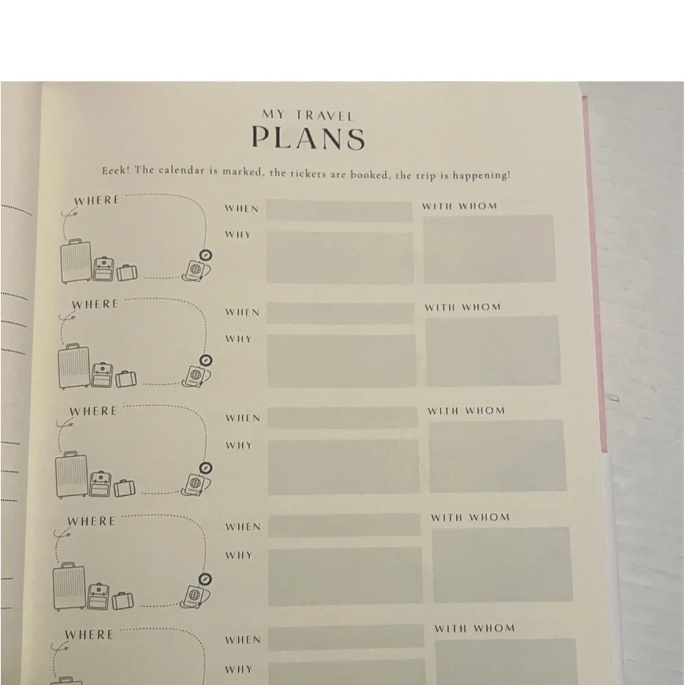 Travel Journal Soft with Gold Lettering Hard Cover